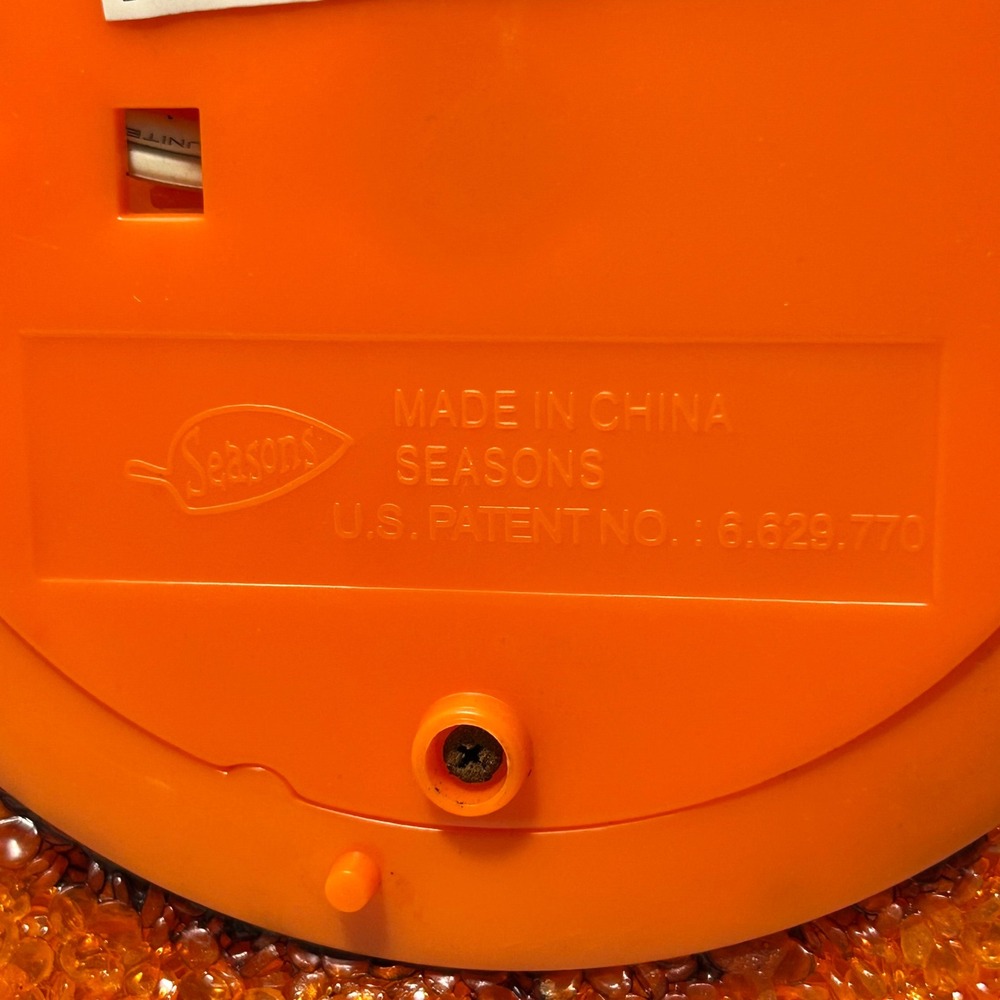 Vintage Kmart Halloween Melted Plastic Popcorn Pumpkin Jack-O-Lantern Light 12" - Picture 10 of 10